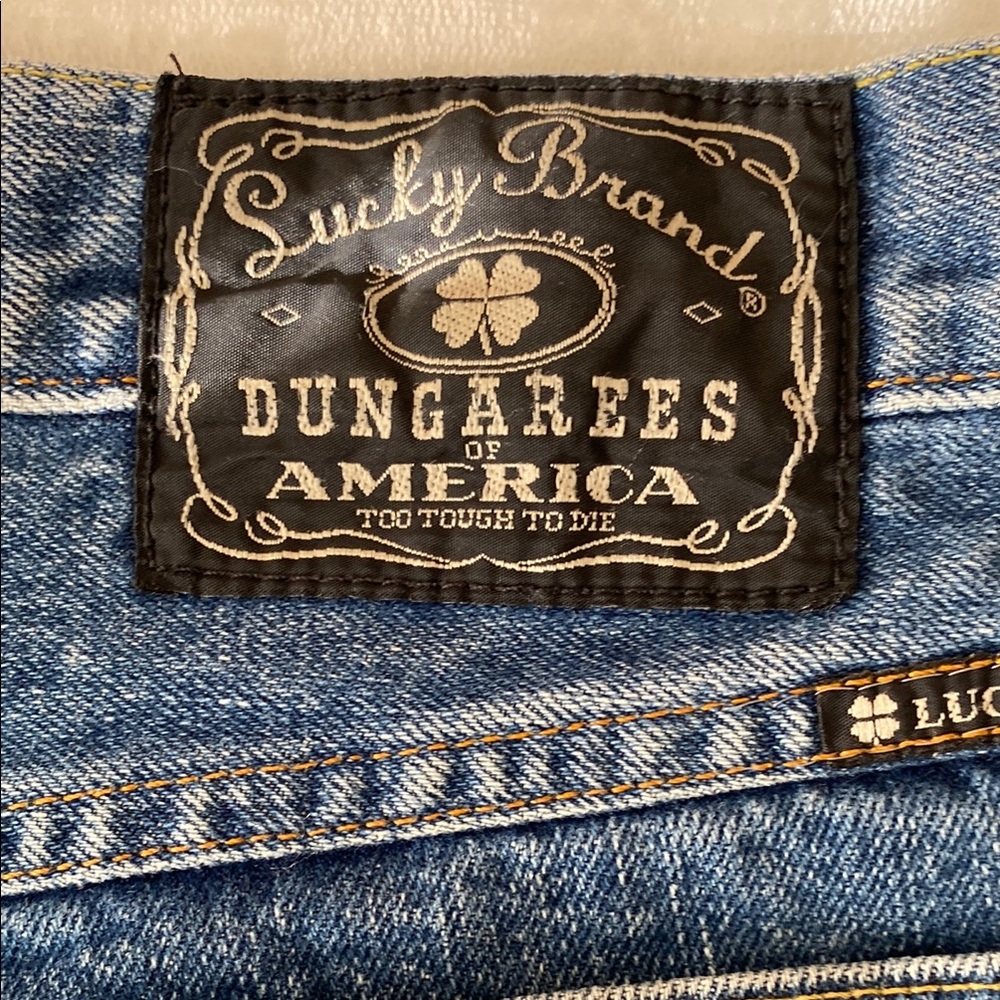 Lucky Brand Dungarees Straight Leg Jeans/Made in USA/Size 32 - Picture 3 of 10
